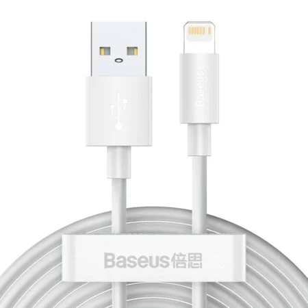 Baseus USB to Lightning Cable 2 Pieces 1.5m White