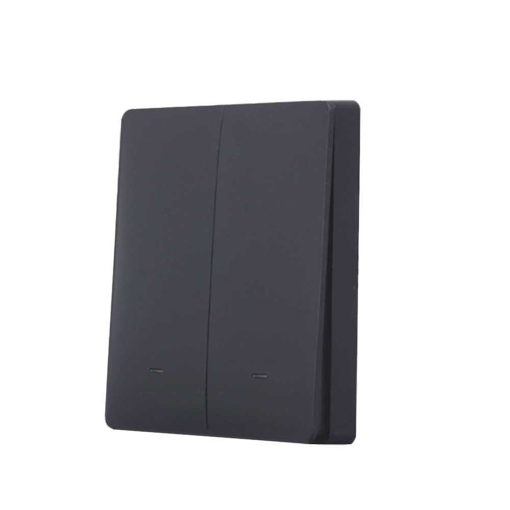 SmartWise Wall Switch Front Panel Black 2 Gang RoboMaterial SmartWise Wall Switch Front Panel Black 2 Gang RoboMaterial