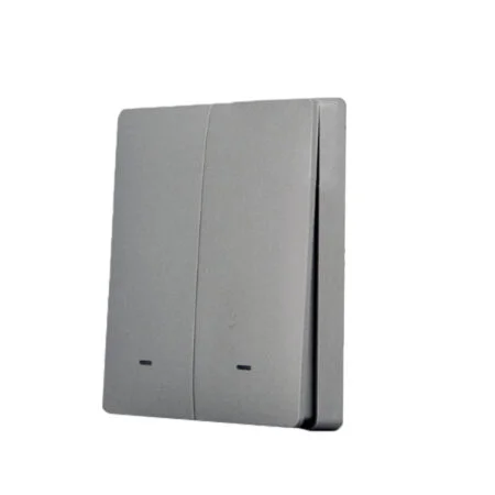 SmartWise Wall Switch Front Panel Grey 2-Gang