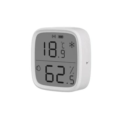 Sonoff Temperature & Humidity Sensor with LCD Module. Works with battery and communicates using Zigbee