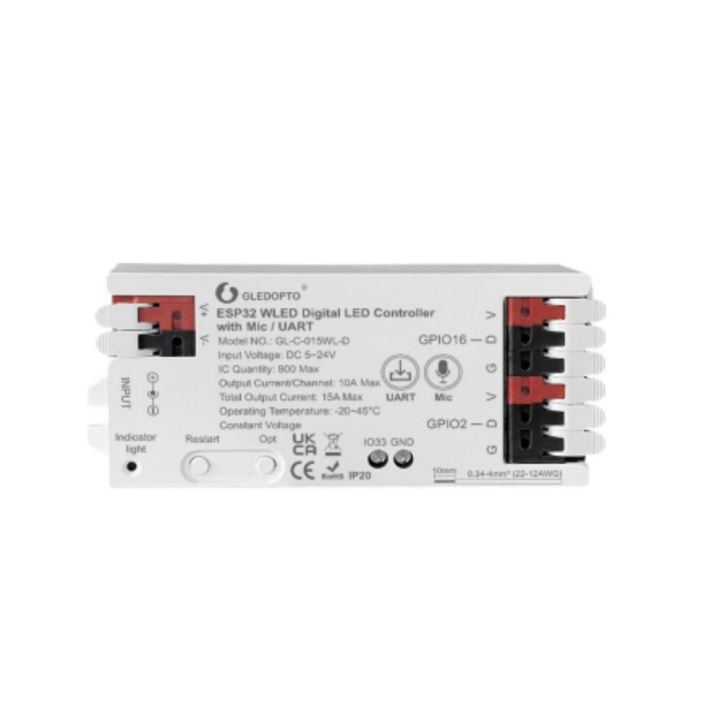GLEDOPTO Smart RGBCCT LED Strip Controller Matter - PWM Dimmen, App & Voice Control, Werkt Met HomeKit Alexa Google