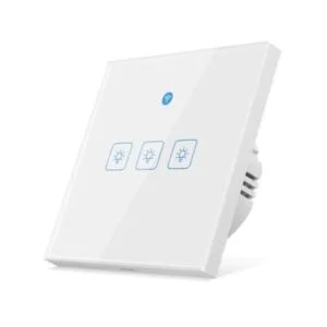Woolley 3-gang smart WiFi eWeLink wall touch switch with built-in radar motion sensor (white)