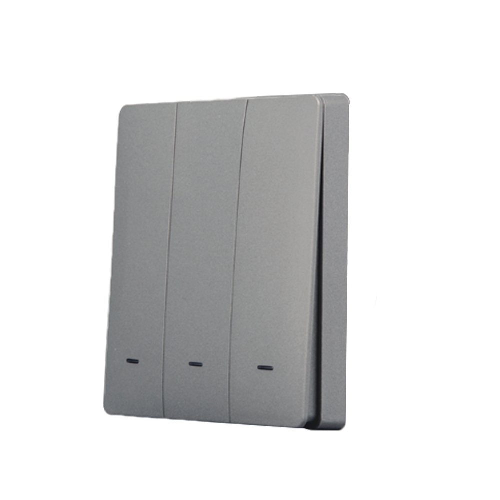 SmartWise Wall Switch Front Panel Black 3 button RoboMaterial SmartWise Wall Switch Front Panel Black 3 button RoboMaterial