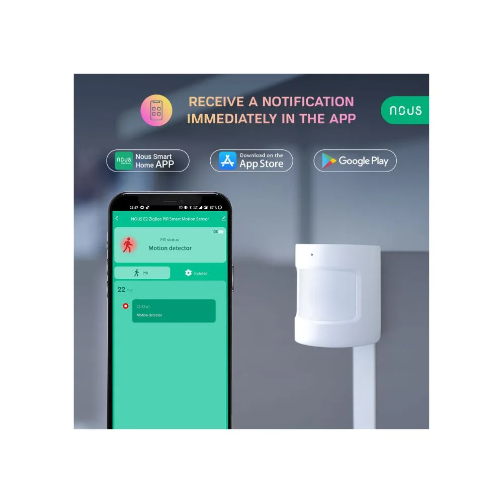 Nous E2 smart Tuya Zigbee wireless PIR motion sensor - Image 3
