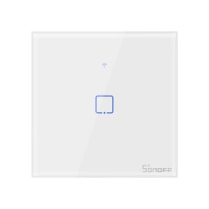 Sonoff T1EU1C Έξυπνος Διακόπτης Χωνευτός WiFi & RF 433 TX (1 κανάλι)(Λευκό)