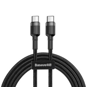 Baseus Καλώδιο USB-C Cafule PD 2.0 QC 3.0 60W 1m (Γκρι/Μαύρο)
