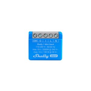 Shelly 1 Mini GEN4 multiprotocol (Wi-Fi+ Bluetooth / Zigbee 3.0) relay module, Matter compatible