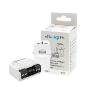 Shelly EM Gen3 one-phase, 2 channel power meter, with 50A clamp included