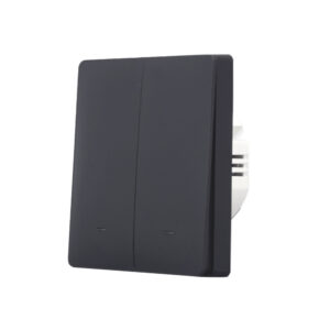 SmartWise B62 UNI Zigbee 3.0 + RF, 2-gang smart wall switch, universial wiring, physical push-button, black