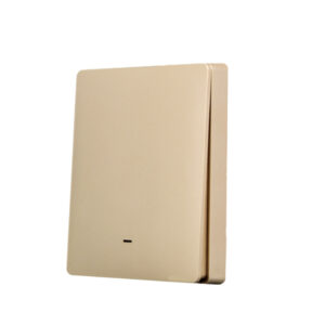 SmartWise BRGD1, a 1-button wireless RF wall switch, with gold colour front panel