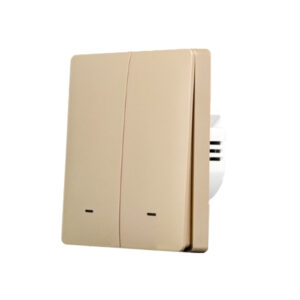 SmartWise B62 UNI Zigbee 3.0 + RF, 2-gang smart wall switch, universial wiring, physical push-button, gold colour
