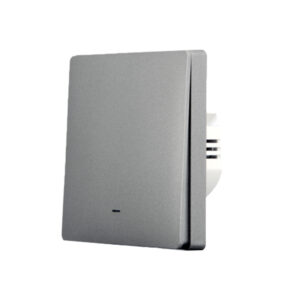 SmartWise B61 UNI Zigbee 3.0 + RF, 1-gang smart wall switch, universial wiring, physical push-button, grey