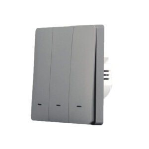 SmartWise B63 UNI Zigbee 3.0 + RF, 3-gang smart wall switch, universial wiring, physical push-button, grey