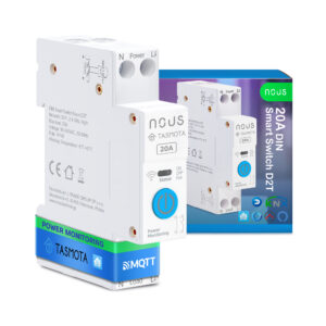 Nous D2T DIN Smart Switch 20A with Tasmota (1 channel, with PM, ESP32)