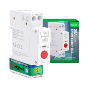 Nous D3Z - DIN-compatile smart Tuya Zigbee relay module, 25A