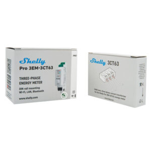 Shelly Pro 3EM-3CT63 – 3-Phase smart Wi-Fi + Ethernet energy meter (3 x 63A)