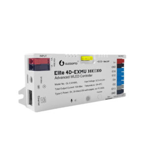 Gledopto Elite 4D-EXMU Advanced WLED Controller – Four-channel RGBIC LED controller with microphone, USB‑C, ESP32, Wi‑Fi, Ethernet (GL-C-618WL)