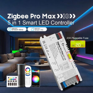 Gledopto Zigbee Pro Max – 5-in-1 LED controller, 15A, Zigbee, RF 2.4GHz (GL-C-601P)